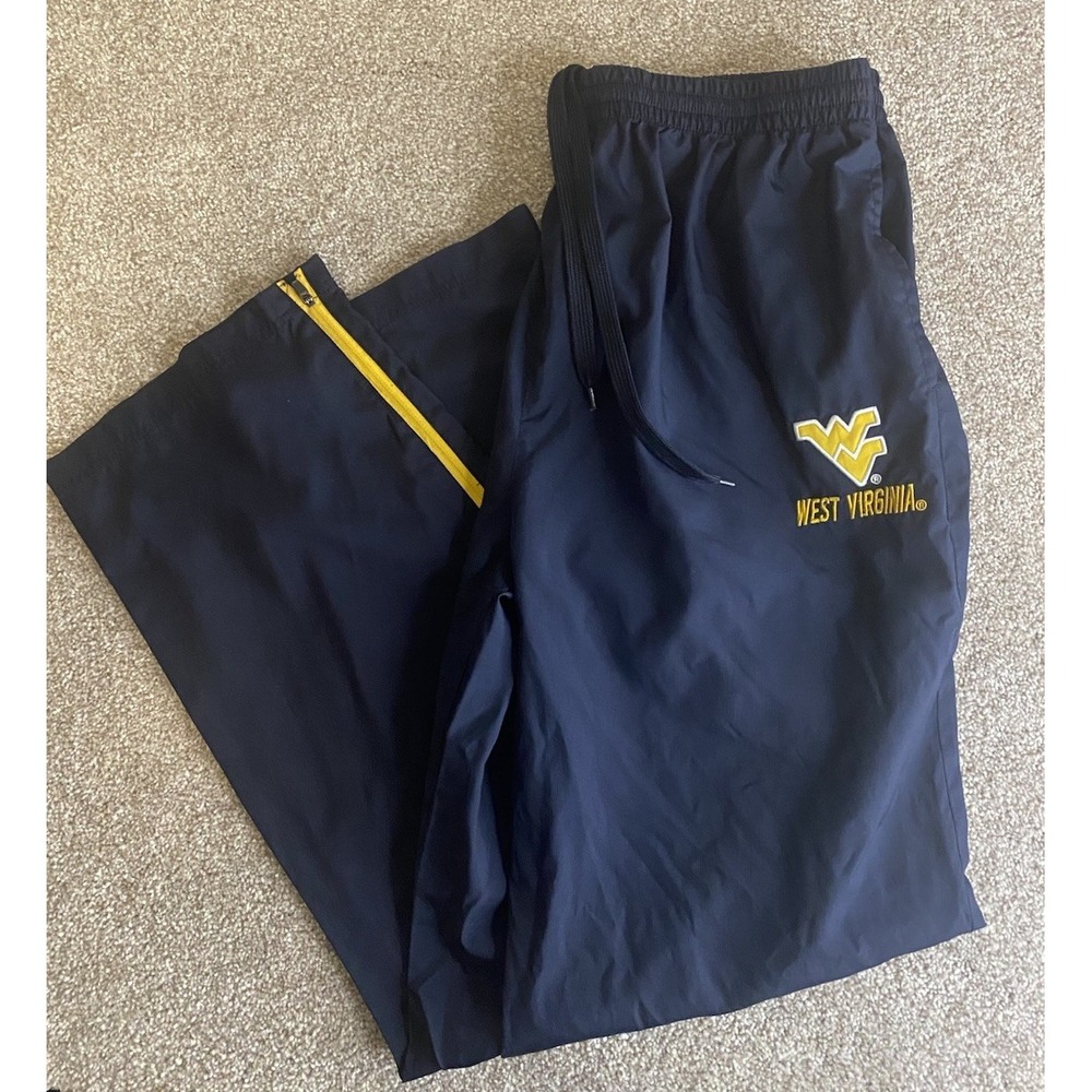 Colosseum West Virginia Mountaineers Track Pants‎ Mens XL Adjustable Blue/Yellow